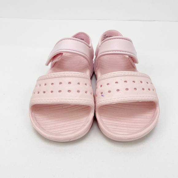 Tucker Tate Girls Eden Sandal 12M Pink Water Friendly Easy-On Hook Loop Strap - Picture 3 of 10
